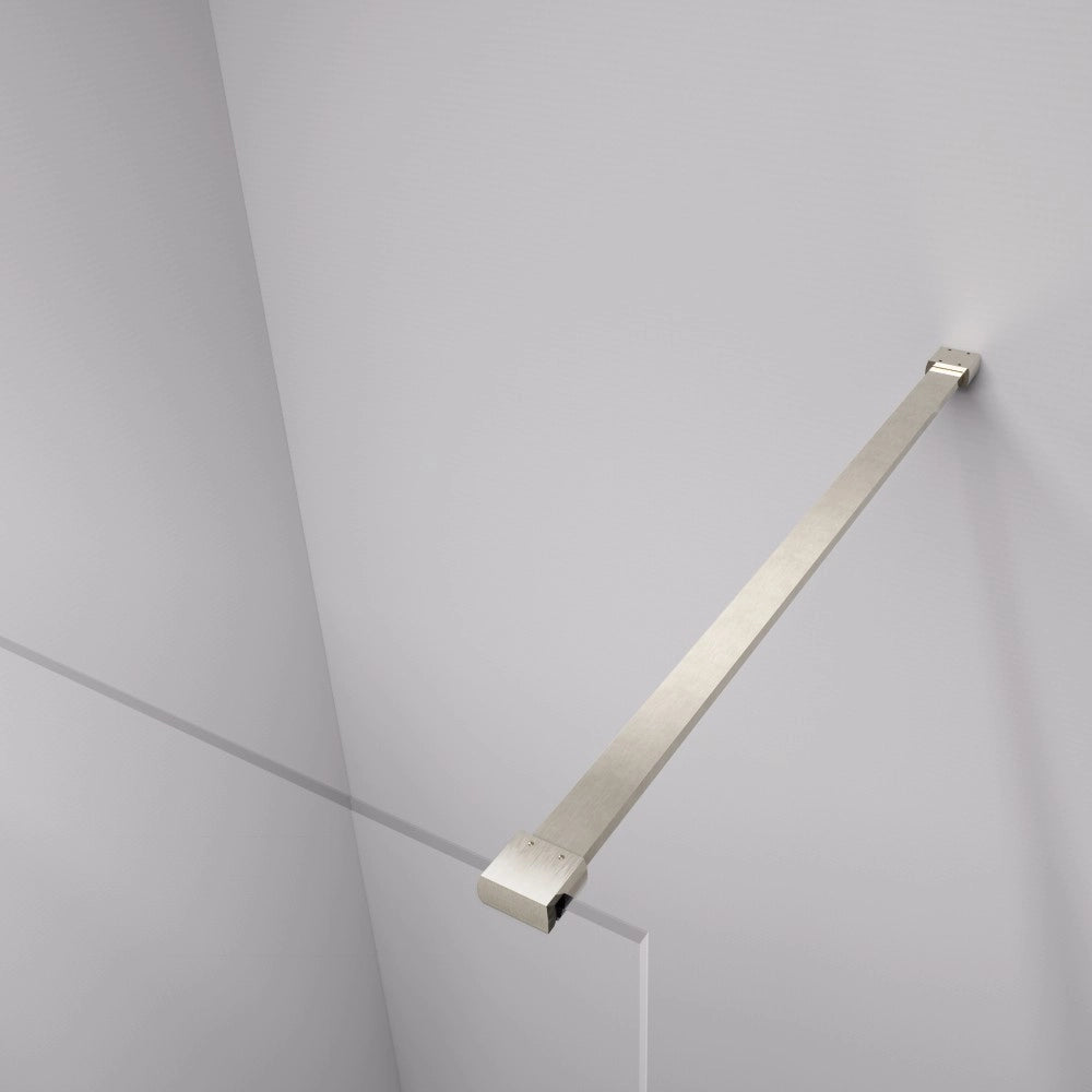 Walk In doccia 70 cm Vetro Trasparente 8mm Profili Acciaio Spazzolato h200 |Cleò