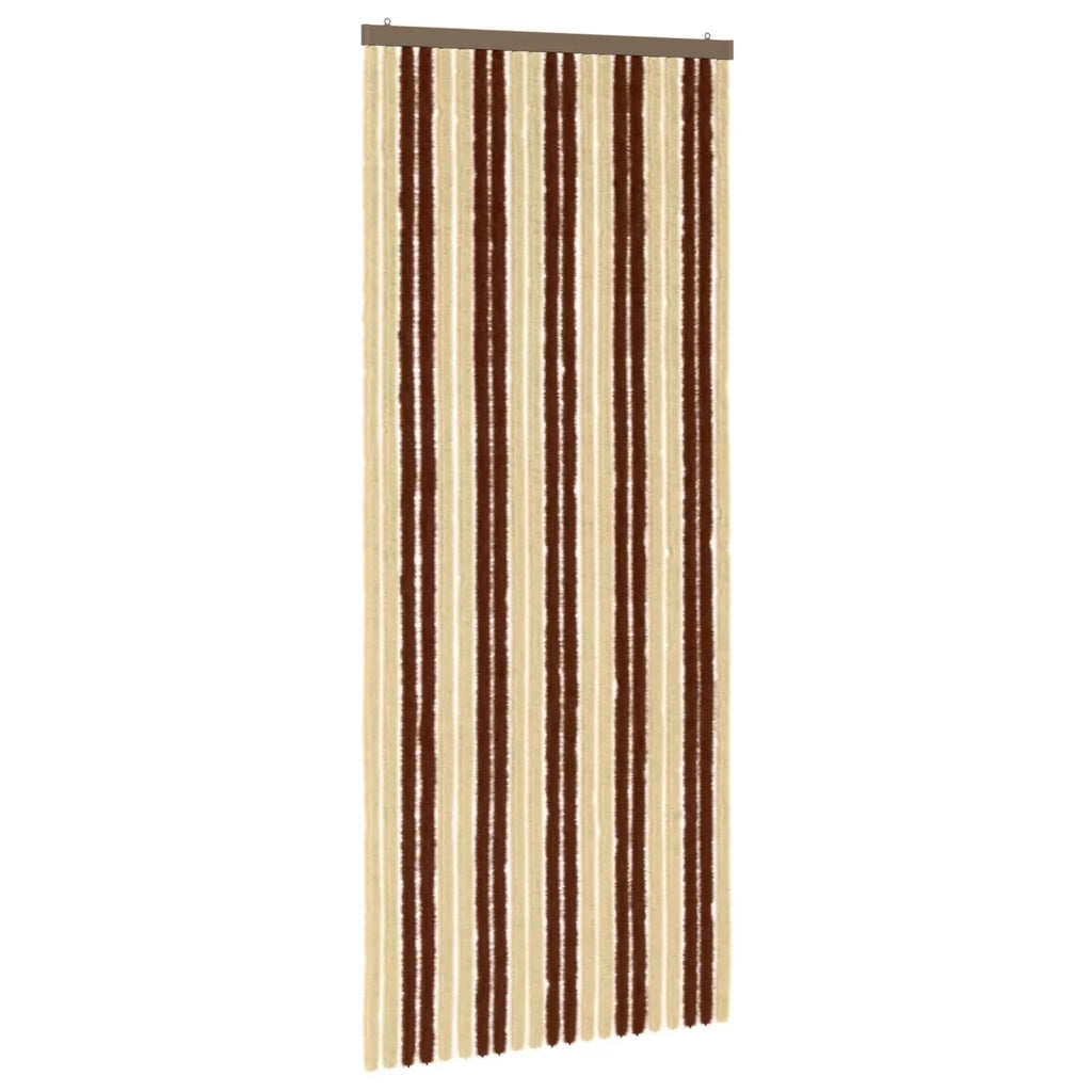 Tenda per insetti in chenille Marrone e Beige 90 x 220 cm 42034448
