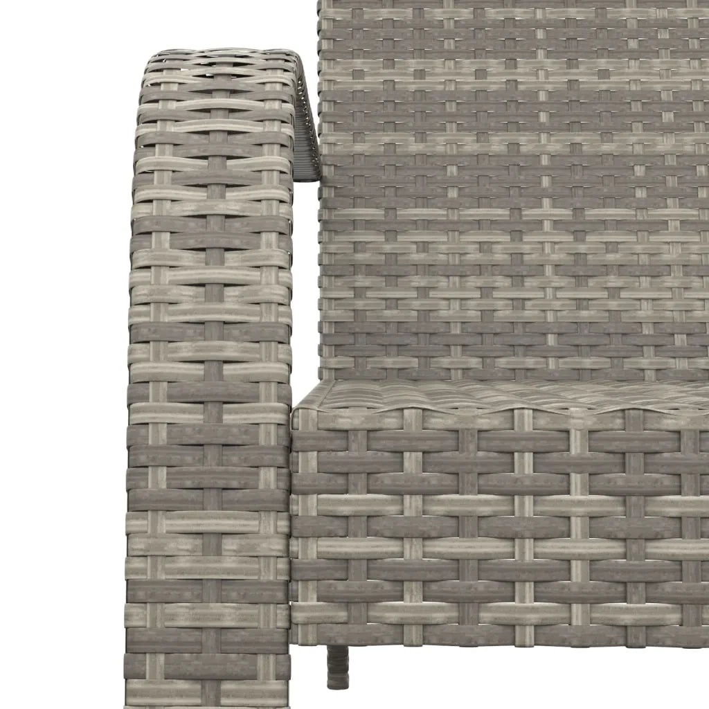 Sedia da giardino Adirondack grigia in polyrattan 319695