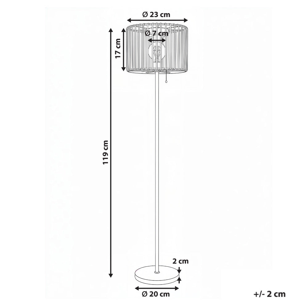 Lampada da terra a energia solare Marrone Materiale sintetico Base in ferro LED Giardino Patio A basso consumo energetico