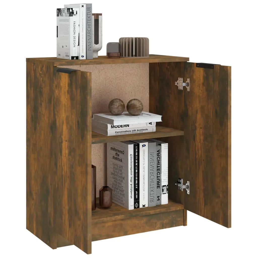 Credenza Rovere Fumo 60x30x70 cm in Legno Multistrato cod mxl 53682