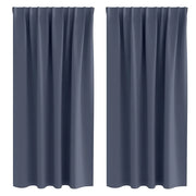 Tende Oscuranti | Tende Blackout con Anelli 2 pz Antracite 175 x 140 cm