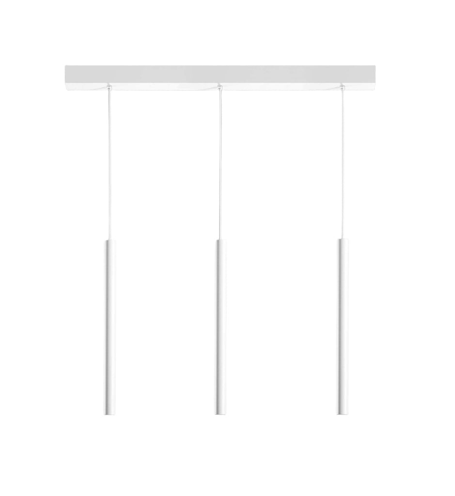 Lampada a Sospensione Lineare Thalassia S/3P - 3 Luci 3x7W 3000K 1194lm Fascio 18° Finitura Bianco Satinato - Gealuce - Alluminio di Qualità