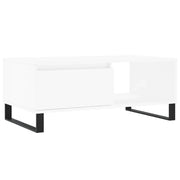 Tavolino da salotto | Tavolino da caff¨¨ | Tavolino da Soggiorno Bianco 90x50x36,5 cm in Legno Multistrato