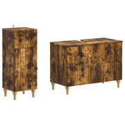 Set di Armadi da Bagno da 2 Pezzi ALKMAAR Rovere Fumo 3417671