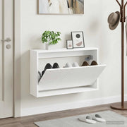 Mobiletto per Scarpe da Muro ARNHEM 71 x 17 x 43 cm Bianco 896625
