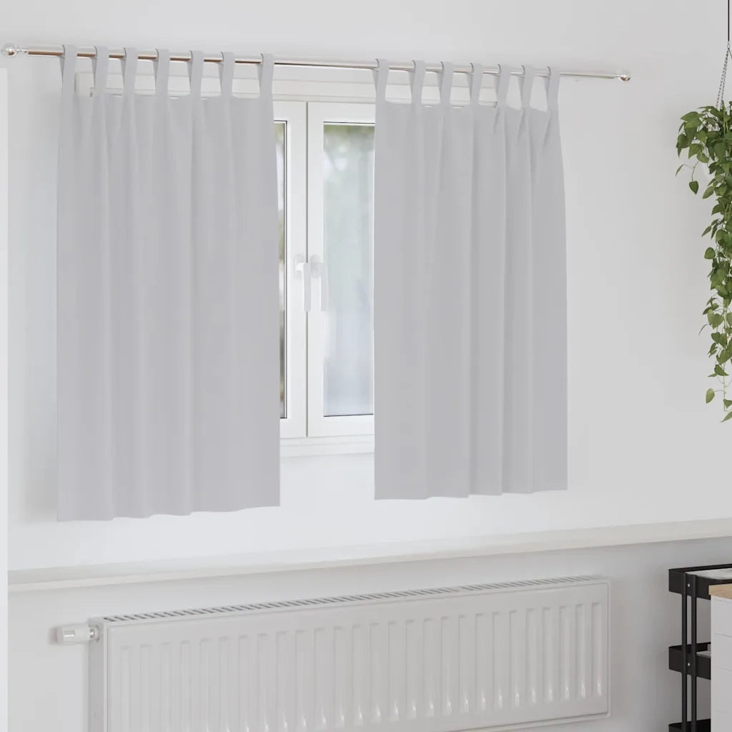Tende Blackout con Anelli 2 pcs Grigio chiaro 140 x 140 cm 4107568