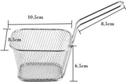 Fritura a 8 porzioni in acciaio inossidabile - Fritura per padella da frittura - Mandata per snack - Ideale per patatine fritte e gamberi - Duraturo e pratica