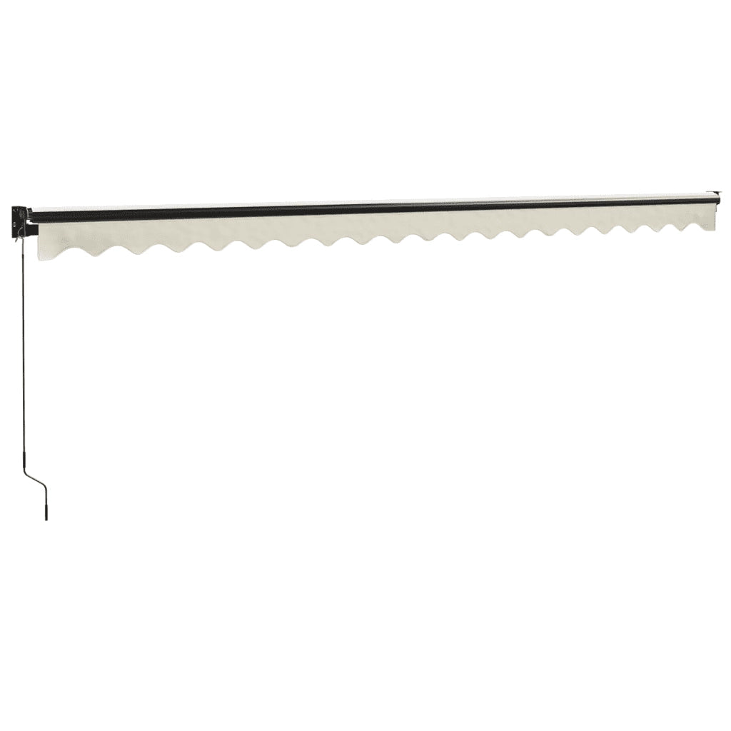 Tenda da Sole Retrattile Crema 5x3 m in Tessuto e Alluminio 3154455