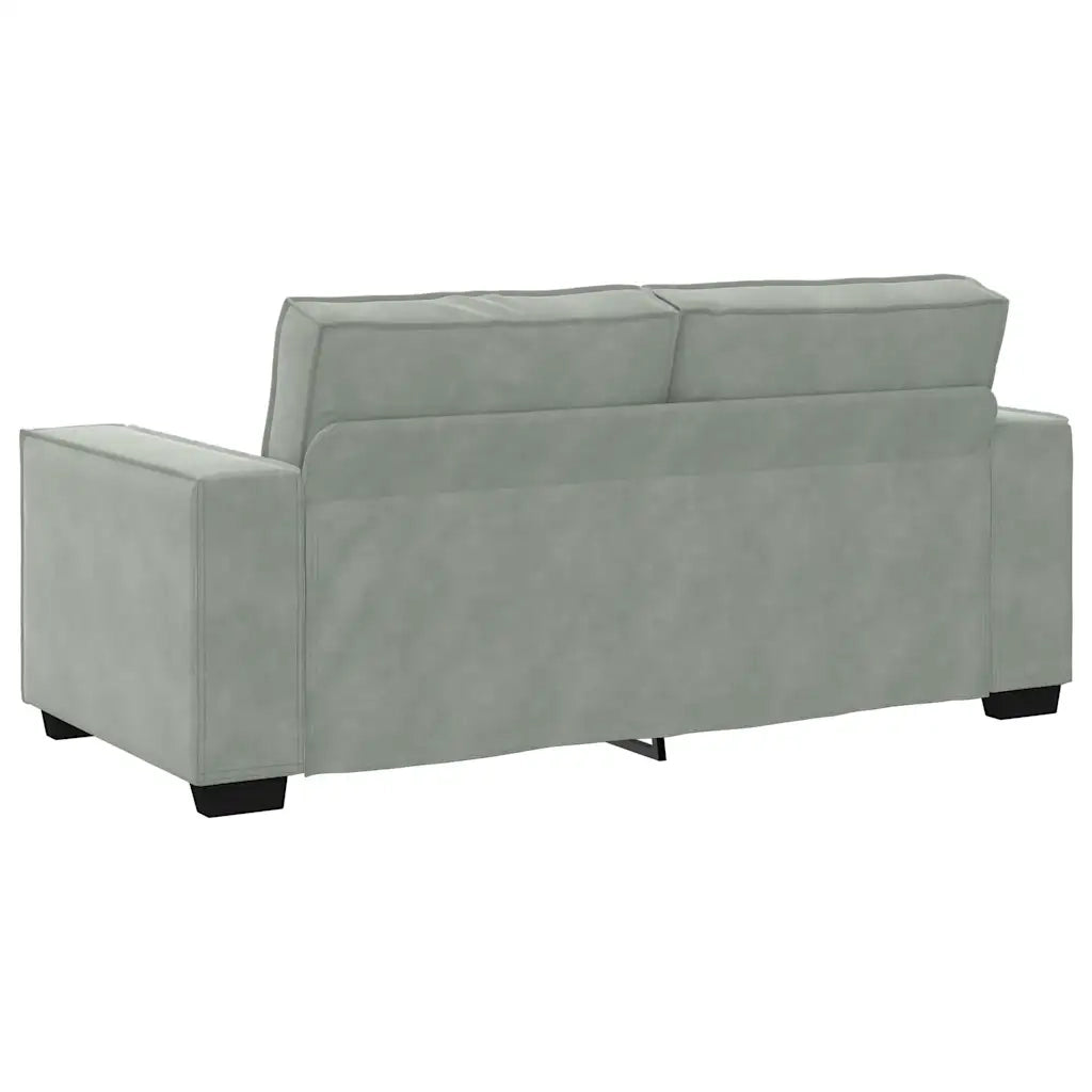 Divano a 2 Posti Grigio Chiaro 180x78x84 cm in Velluto 4105020