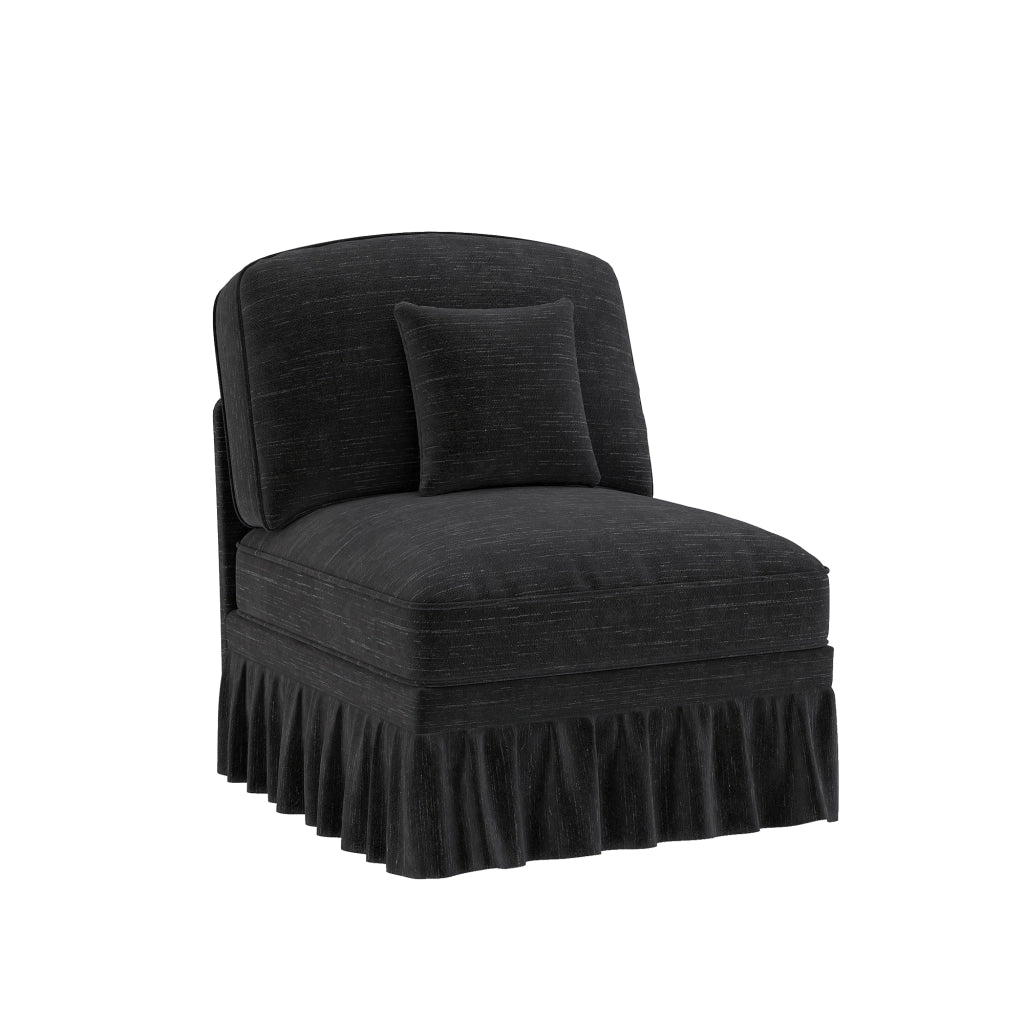 Divano Senza Braccioli Chenille con Cuscino ¨C Xylo ¨C Nero
