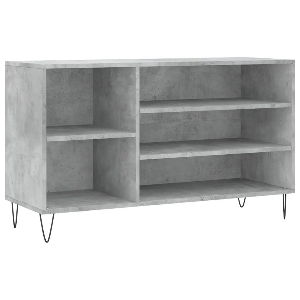 Scarpiera | Mobile per scarpe Grigio Cemento 102x36x60 cm in Legno Multistrato