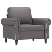Poltrona | Sedia Relax Grigia 60 cm in Similpelle