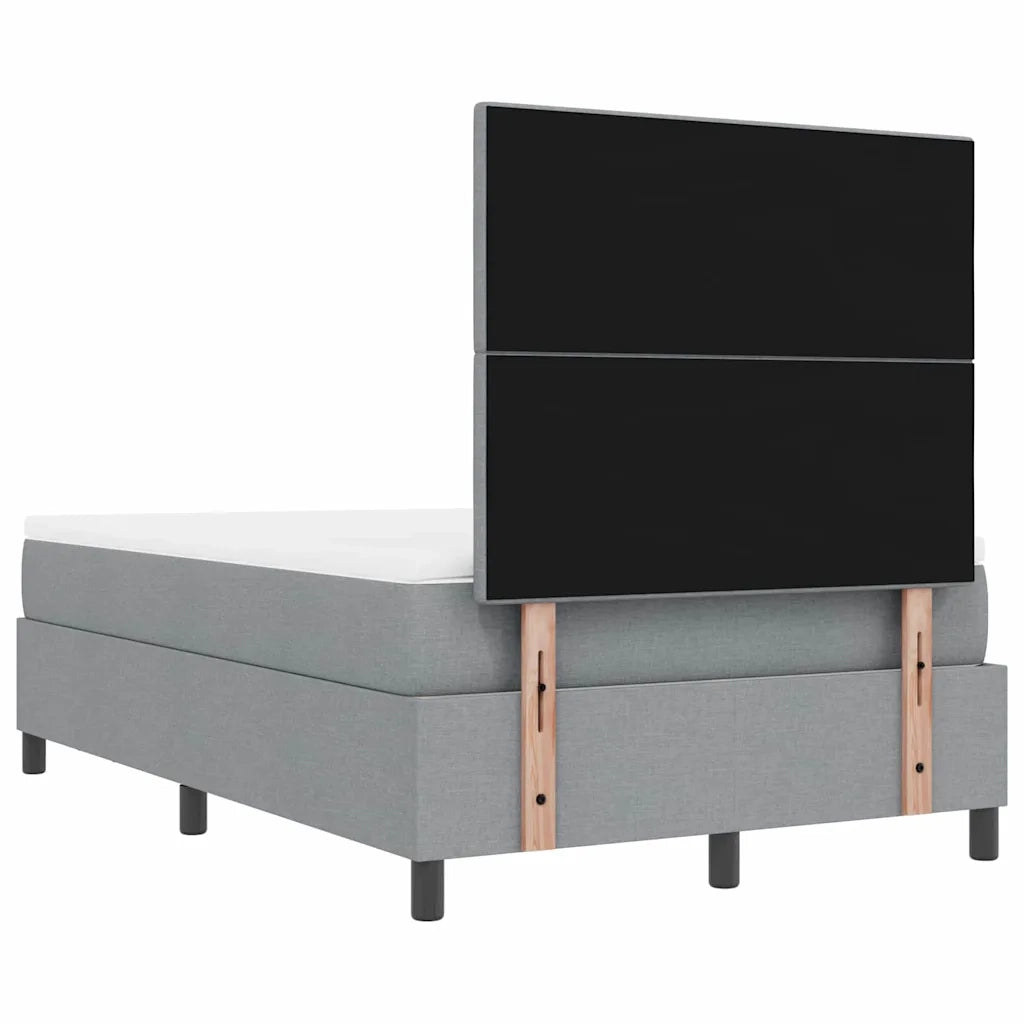 Letto a molle con materasso Grigio chiaro 120 x 200 cm Tessuto 3344058