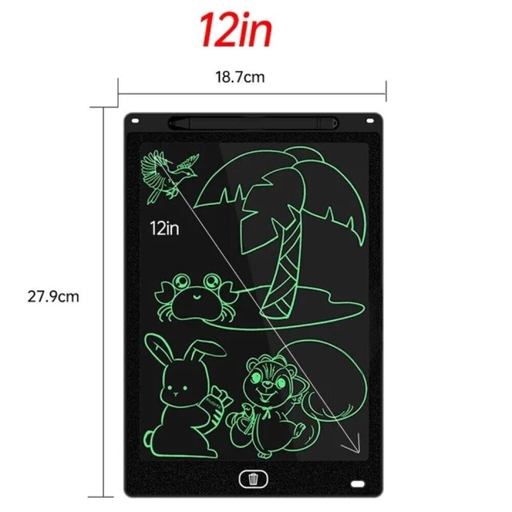 Tavoletta grafica lavagna digitale tablet LCD scrittura disegno bambini 12"