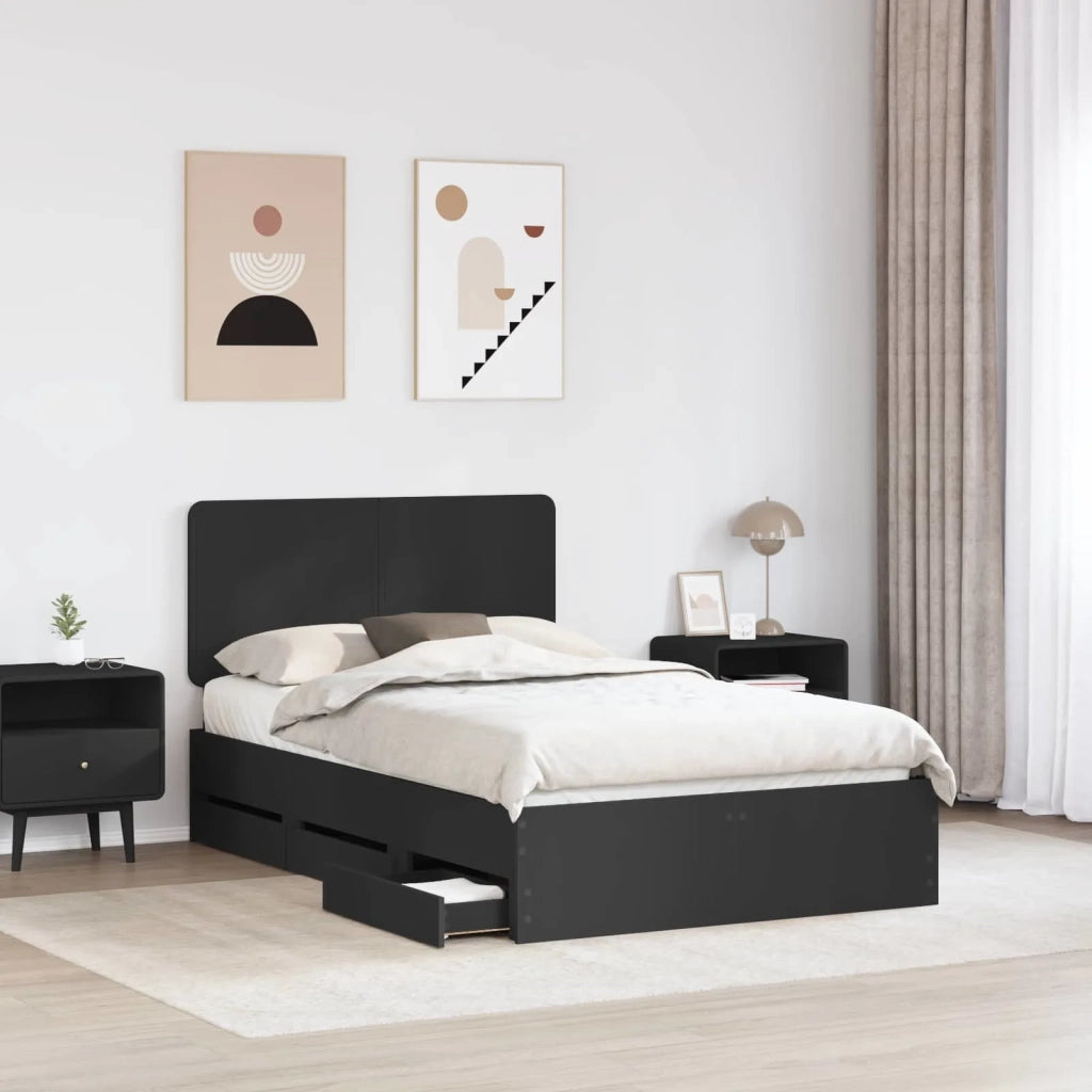 Struttura del letto Nero 120 x 190 cm Legno Ingegnerizzato 3412617