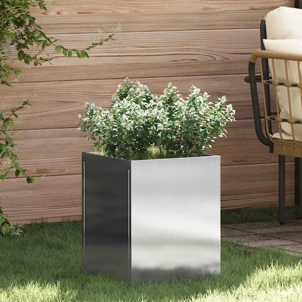 Vaso da giardino Acciaio inossidabile 32 x 32 x 40 cm 876347