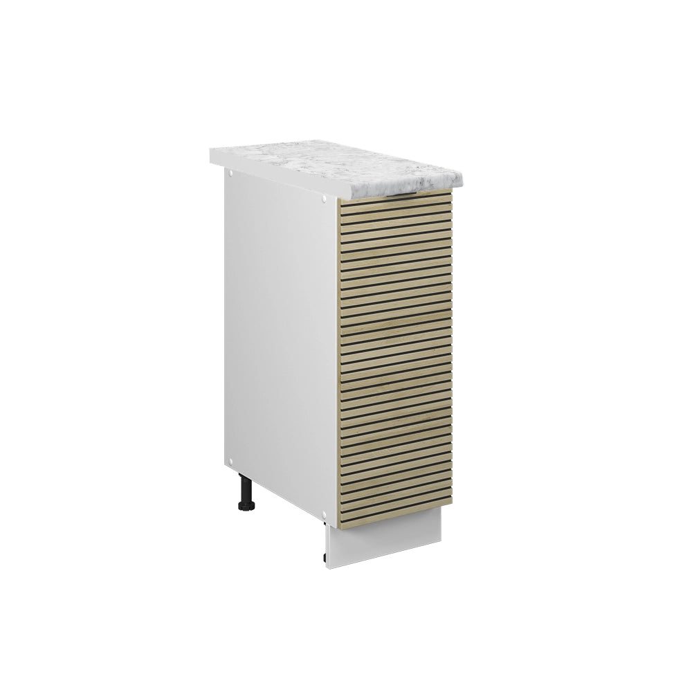 Armadio cucina dispensa alto Fame-Line Pannello in quercia/Bianco 30 cm, PL Marmo Vicco