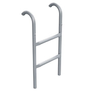 Jumpoo - Scaletta da Appoggio Multiuso 2 Gradini H65 cm per Trampolini Casa Giardino in Ferro Grigio