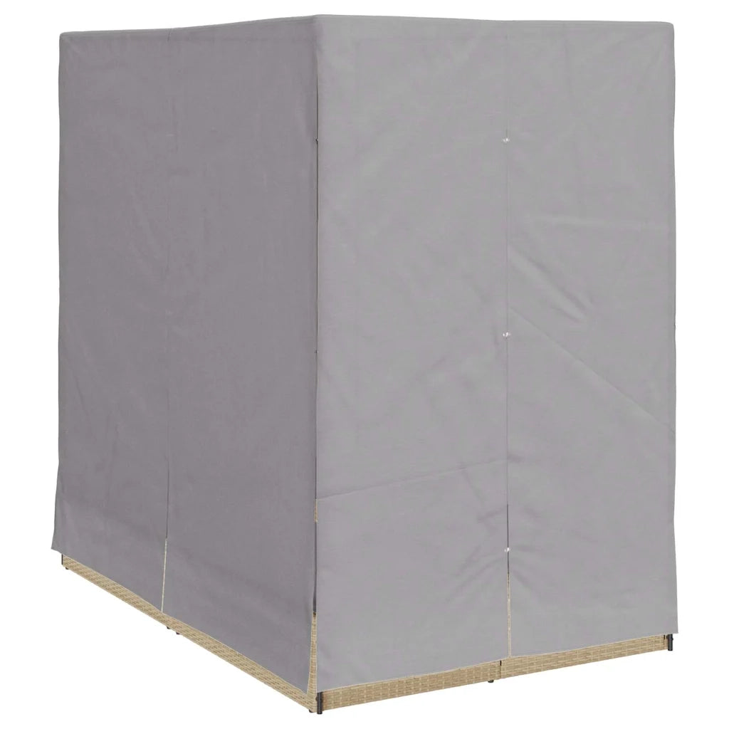 Lettino da sole doppio Grigio 205 x 129 x 200 cm polyrattan 3376130