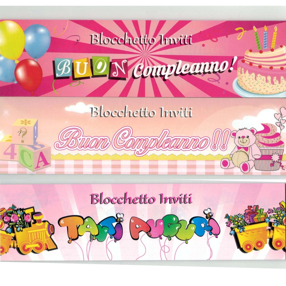 Trade Shop - 20 Invito Inviti In Carta 16x7 Cm Biglietto Biglietti Per Festa Party Femminile -