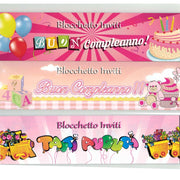 Trade Shop - 20 Invito Inviti In Carta 16x7 Cm Biglietto Biglietti Per Festa Party Femminile -