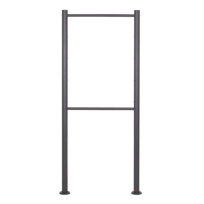 Telaio di supporto per 4 cassette postali singole, verniciato a polvere antracite, per condomini