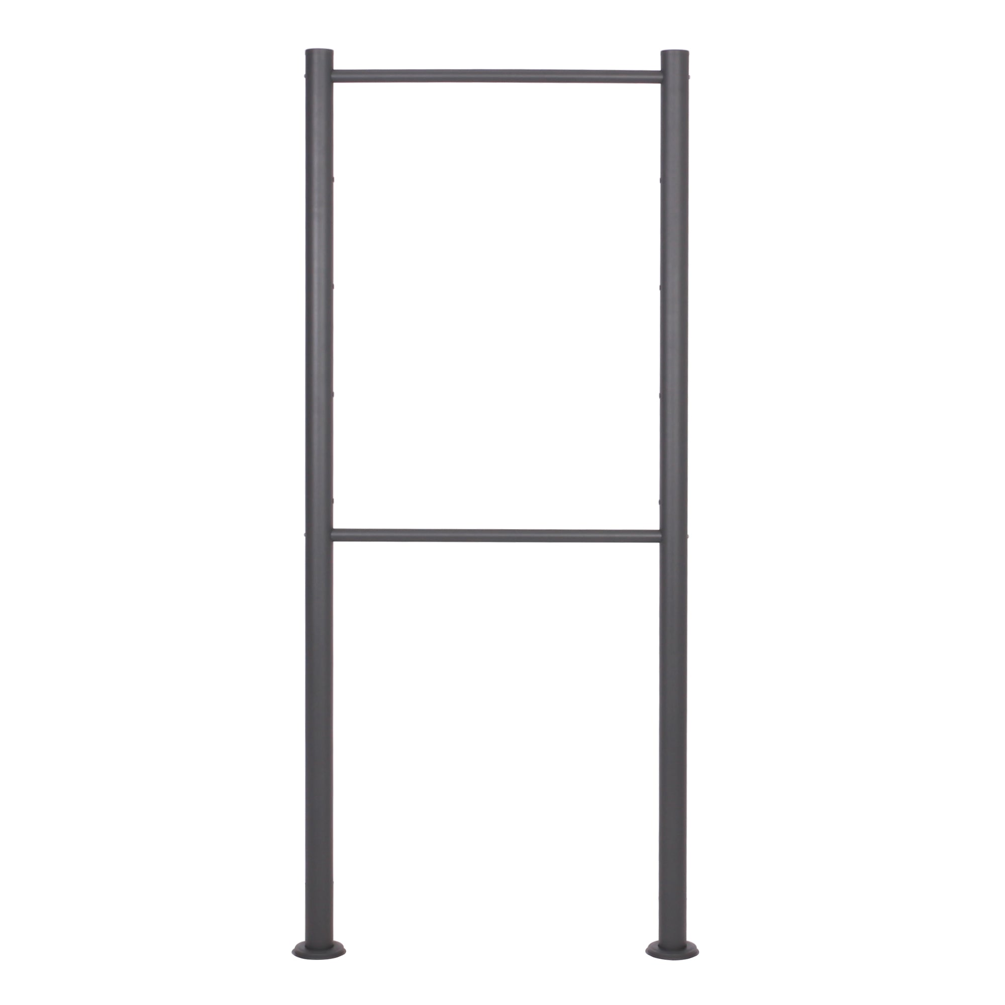 Telaio di supporto per 4 cassette postali singole, verniciato a polvere antracite, per condomini