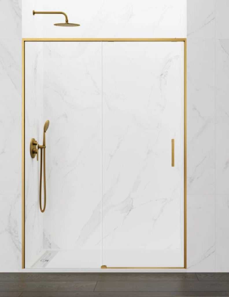 Porta doccia scorrevole 1+1 ABANTE (TWENTY) 155 cm Profilo Oro