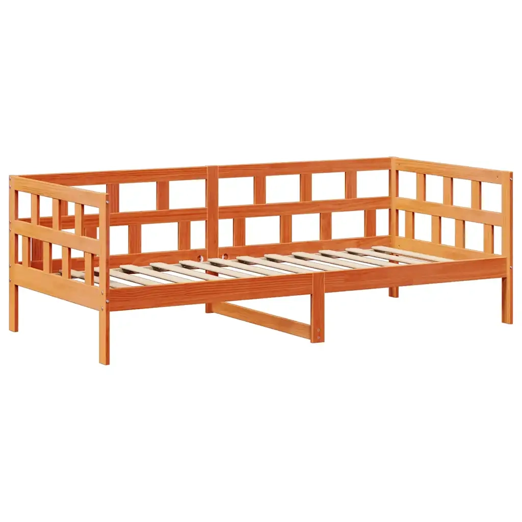 vidaXL Set Dormeuse con Tetto Marrone Cera 80x200 cm Massello Pino