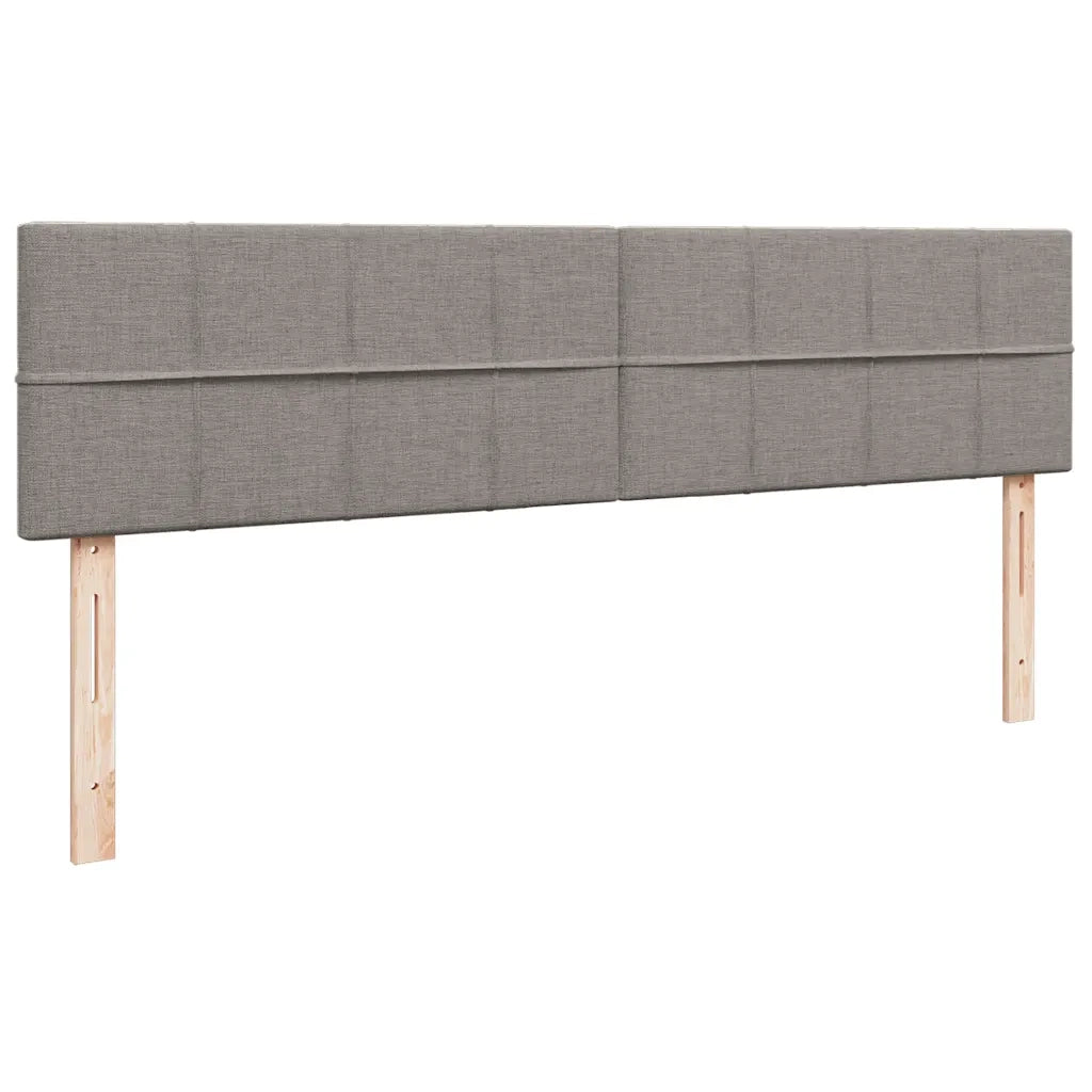 Struttura Letto Pouf con Materassi Tortora 200x200 cm Tessuto 3312854