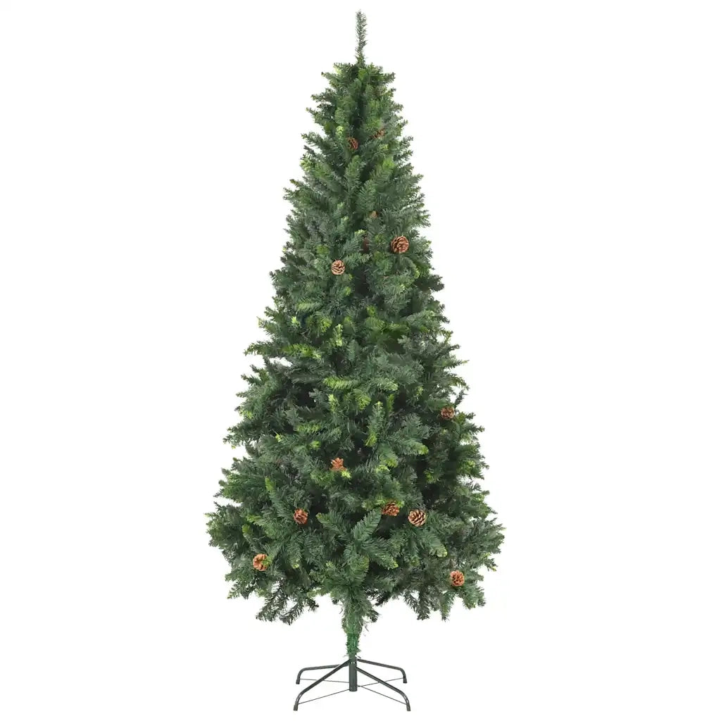 Set Albero Natale Artificiale con LED Palline e Pigne 210 cm cod mxl 27556