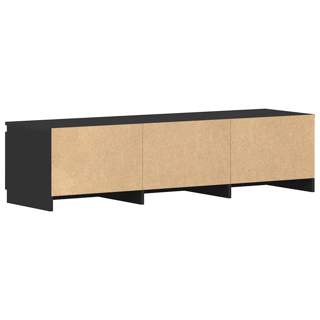 Mobile Porta TV-Credenza TV Nero 140x40x35,5 cm in Legno Multistrato