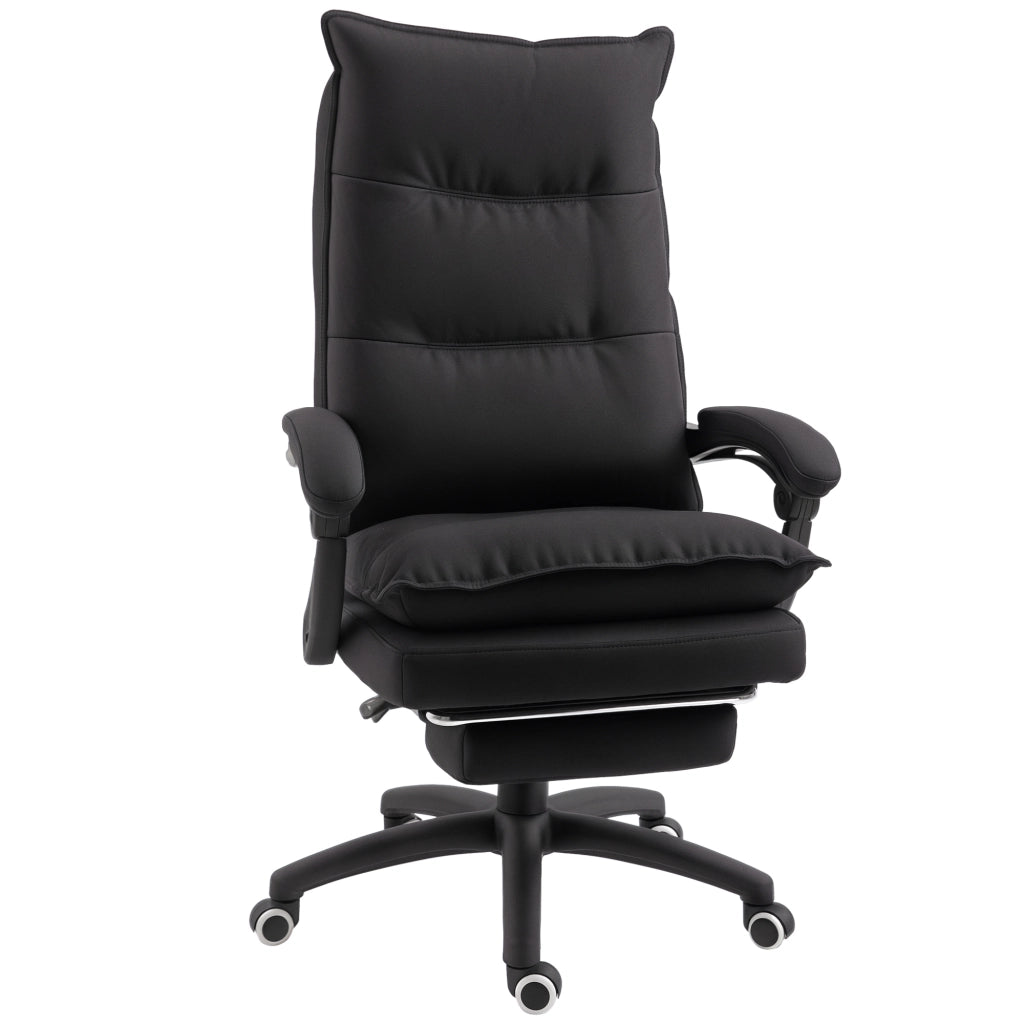 Sedia da Ufficio Regolabile con Massaggio ¨C Xylo ¨C Tessuto Effetto Lino Nero 70x62x120-130cm