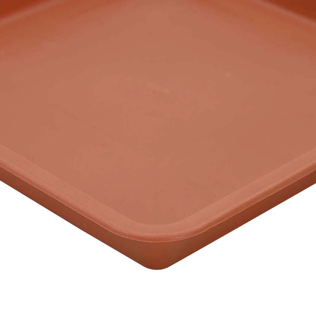 Vassoio Quadrato per Fiori 6 pz Rosso Mattone 36 x 36 x 2.5 cm CFW6549721