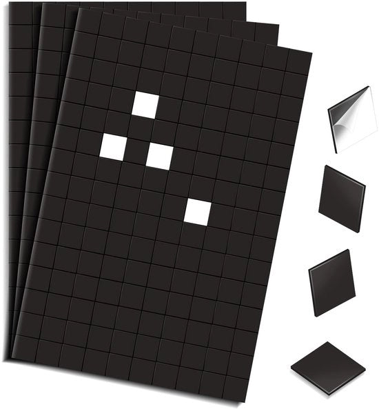 750 pezzi di piastre magnetiche autoadesive, 1 x 1 cm piastre magnetiche autoadesive, strisce magnetiche, magneti adesivi flessibili, magneti piani per scuola, ufficio, lavagna bianca, frigorifero