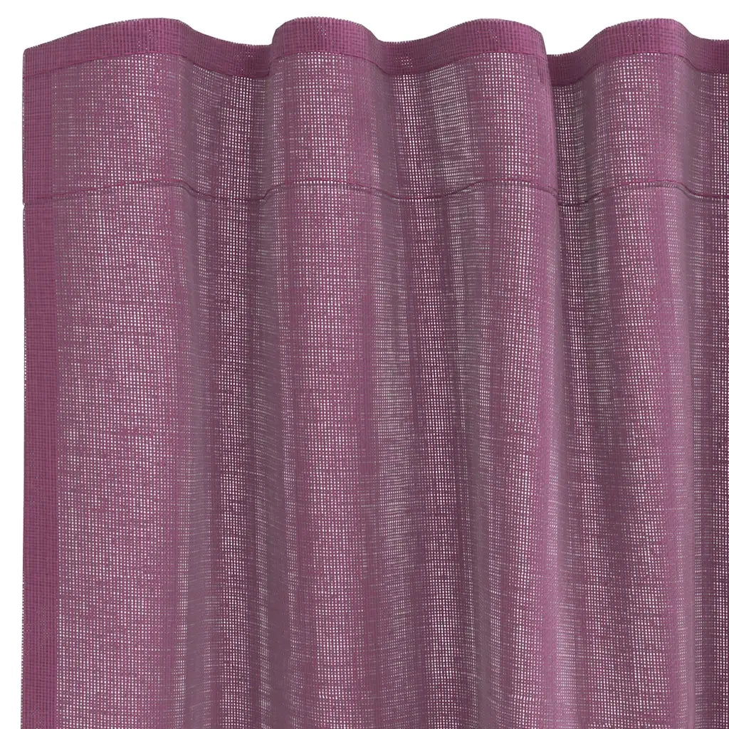 Tende in Voile con Tasche per Aste 2 pz Viola 4102201