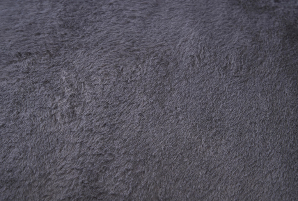 Pouf a pera 98x98x60 cm poliestere grigio， memory foam per lettura e relax