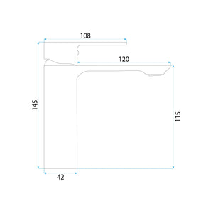 Rubinetto Da Lavabo Rea Drop Brush Copper Low
