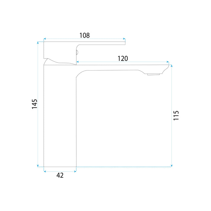 Rubinetto Da Lavabo Rea Drop Brush Copper Low