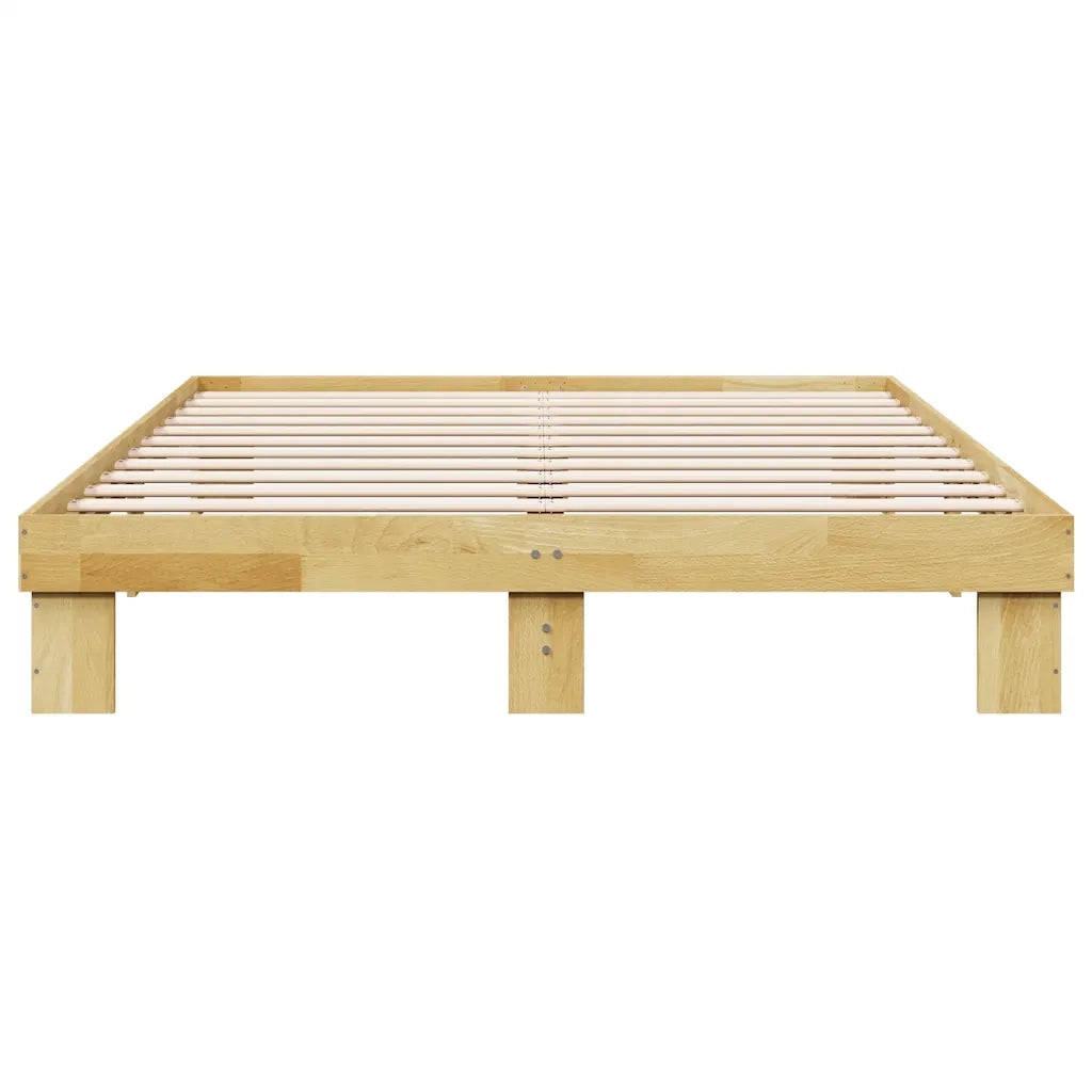 Struttura Letto Senza Materasso-Giroletto Senza Materasso 140x190 cm in Legno di Rovere 419656