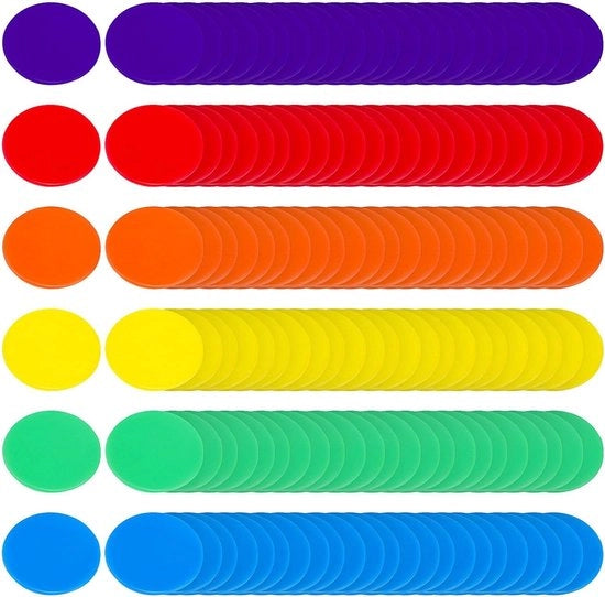 180 pezzi di chip da poker in plastica per bingo - dischi da contare - segnalazioni per giochi di società - dischi da contare.