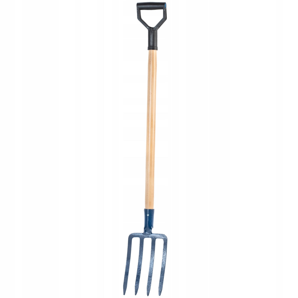Forca da scavo KADAX a 4 punte per compostaggio, fattoria, robusta e leggera, 130 cm