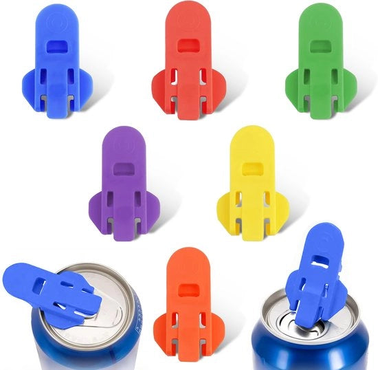 Apri capsule - apri bottiglia - apri pentola - adesivi colorati per lattine - pacchetto da 6 - 6 colori
