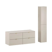 Set bagno BELLA: mobile sotto lavabo 120cm + piano per lavabo + colonna di stoccaggio