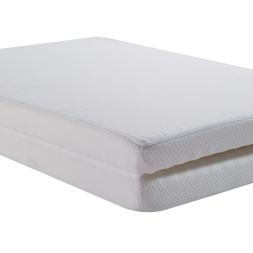 Materasso pieghevole in schiuma con rivestimento sfoderabile; bianco; 140x200 cm