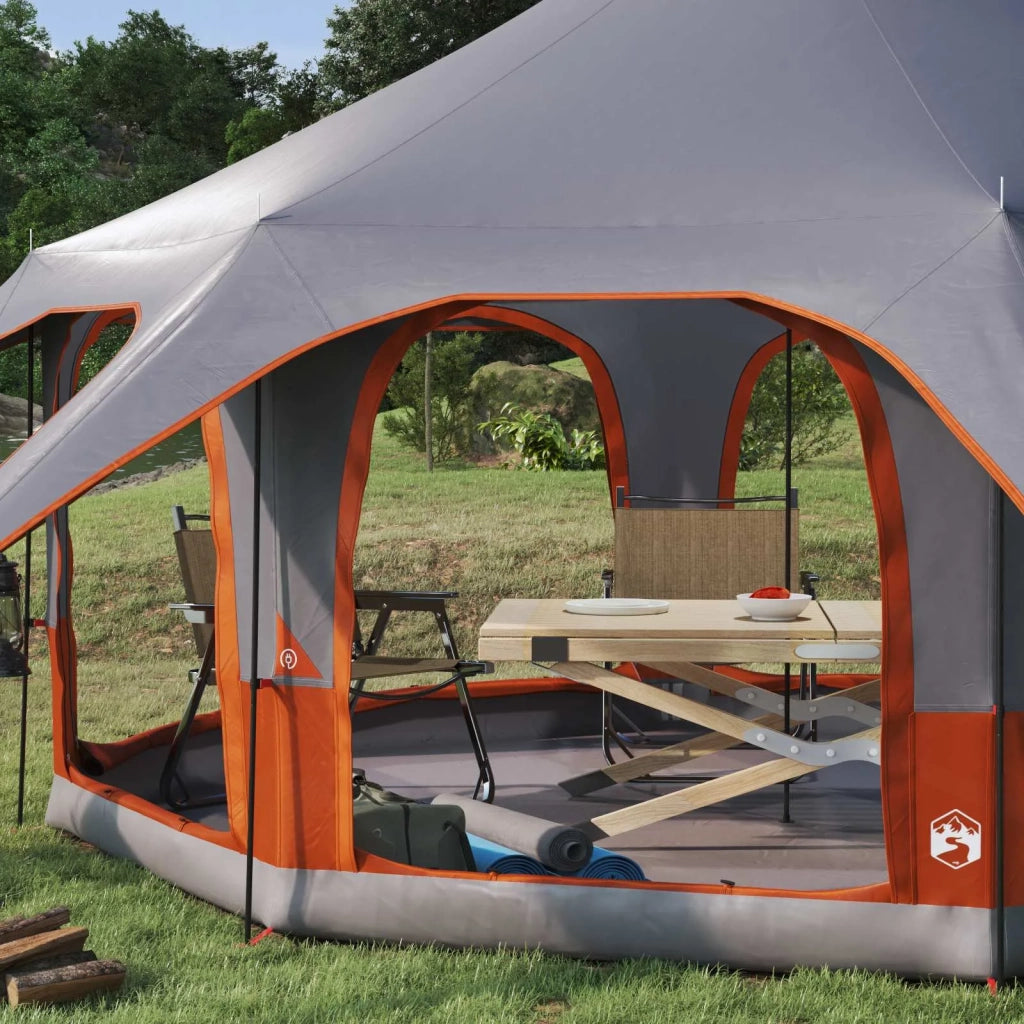 Tenda Familiare Grigio e arancione 5 persone