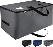 Tavolo da Cameretta Estensibile - Organizzatore Opaco con Cerniera e Maniglie - Organizzatore Pieghevole per Coperte - Cuscini - Abbigliamento - 70 x 42 x 35 cm - Grigio Scuro