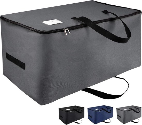 Tavolo da Cameretta Estensibile - Organizzatore Opaco con Cerniera e Maniglie - Organizzatore Pieghevole per Coperte - Cuscini - Abbigliamento - 70 x 42 x 35 cm - Grigio Scuro