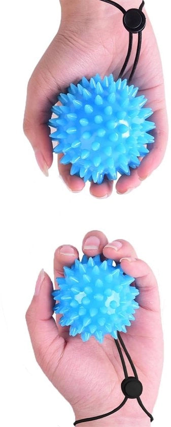 Ballo da allenamento da forza 2 pezzi - Rafforzamento della presa - Corda - Diversi diametri - Materiale TPR duraturo - Migliora la forza di presa - Palla da presa per allenamento